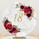 Rot Rose Marmor Gold 18 Geburtstag Kreis Hintergrund